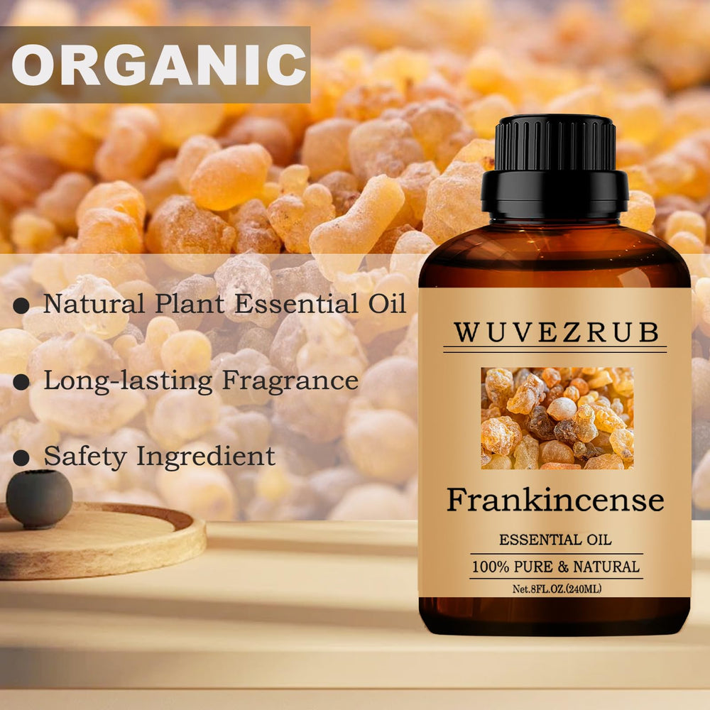 Wuvezrub Frankincense amber bottle conveys premium, natural fragrance.