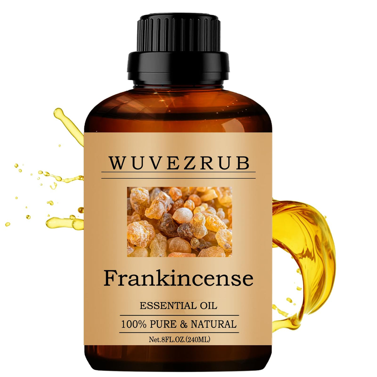 Wuvezrub Frankincense essential oil bottle pour for diffuser aromatherapy.