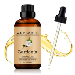Wuvezrub Gardenia essential oil bottle shown for pure aroma.