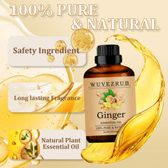 Wuvezrub Ginger Essential Oil dropper-cap close-up for controlled pours