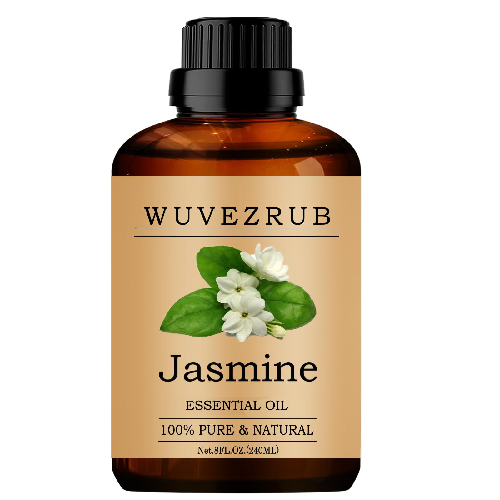 Wuvezrub Jasmine oil 240ml bottle close-up for aromatic fragrance.