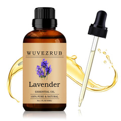 Wuvezrub lavender bottle front view for pure essential oil in diffusers