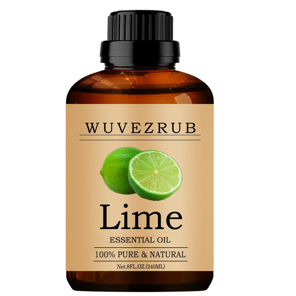 Wuvezrub Lime essential oil bottle for diffuser use and DIY blends.