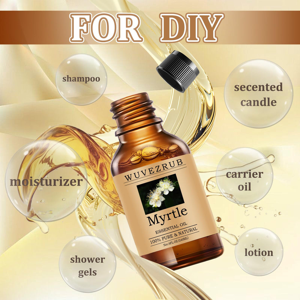 Wuvezrub Myrtle oil diffuser drops to fill spaces with a warm, inviting scent