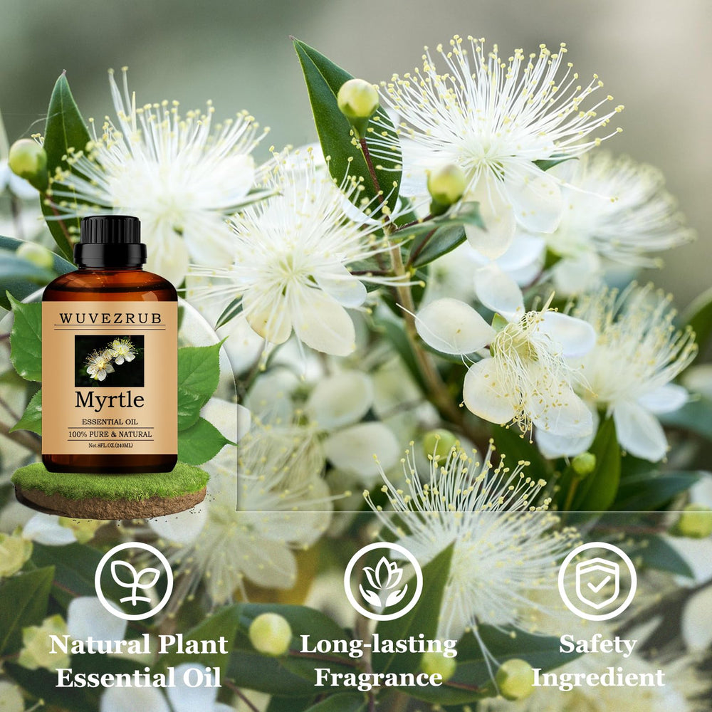 Wuvezrub Myrtle oil fragrance for candles and soaps, delivering a natural, lasting aroma