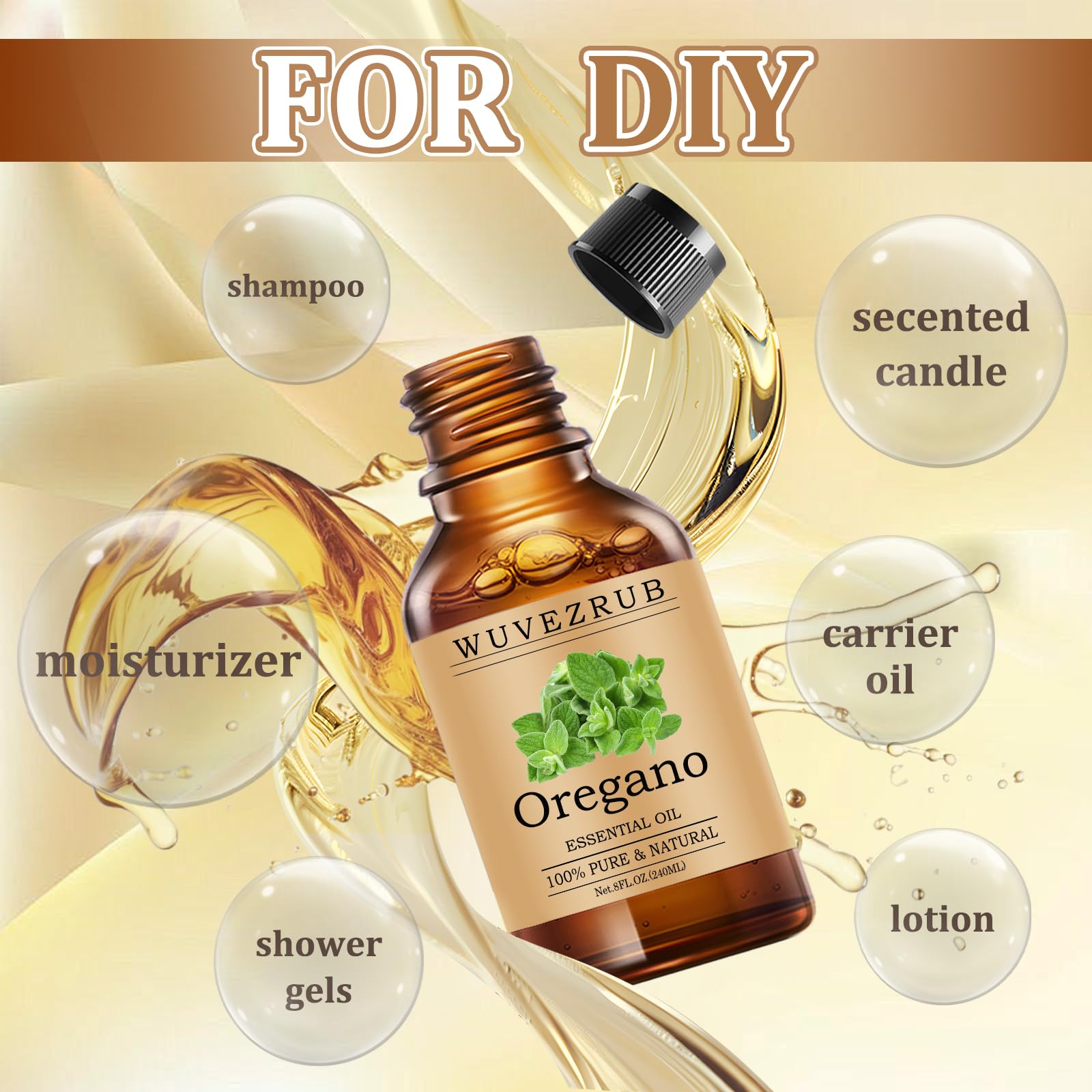 Wuvezrub oregano oil diffuser-drops ready to fill room with warm, inviting aroma.