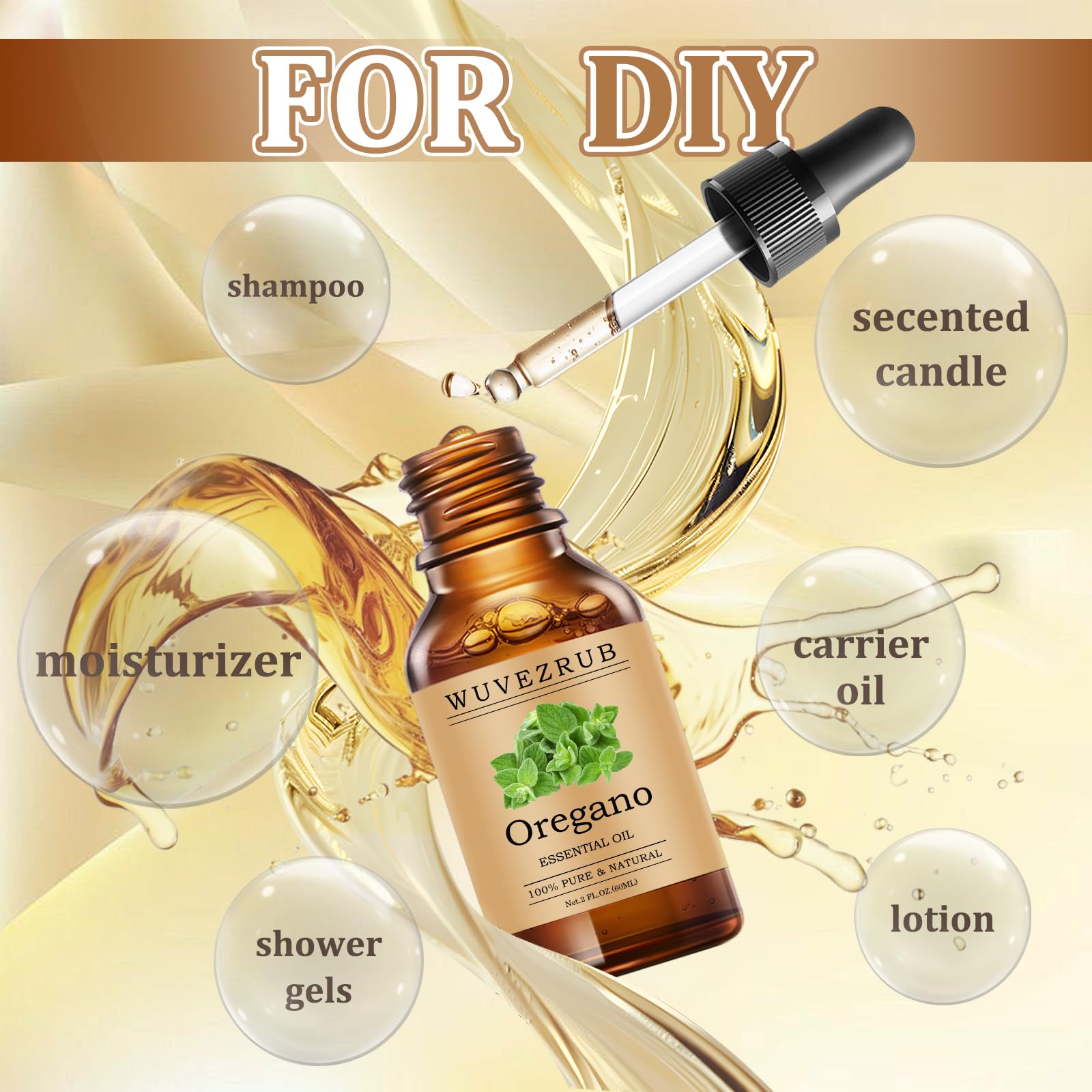 Wuvezrub oregano oil in diffuser for warm ambient scent
