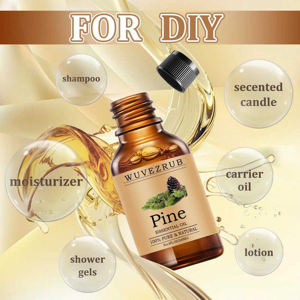 Wuvezrub pine aroma drops for a soothing diffuser experience.