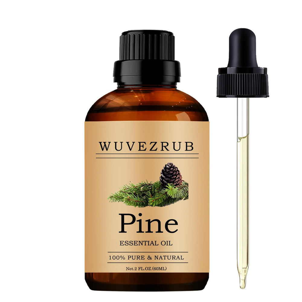 Wuvezrub Pine essential oil bottle pour for easy diffuser setup.