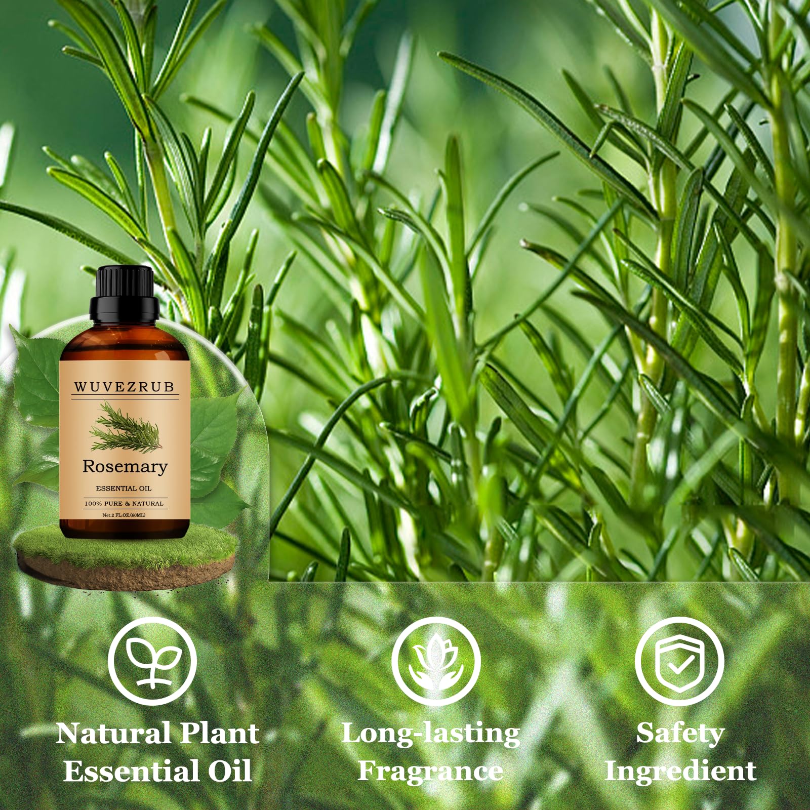 Wuvezrub rosemary oil for DIY fragrance projects like candles or soaps.