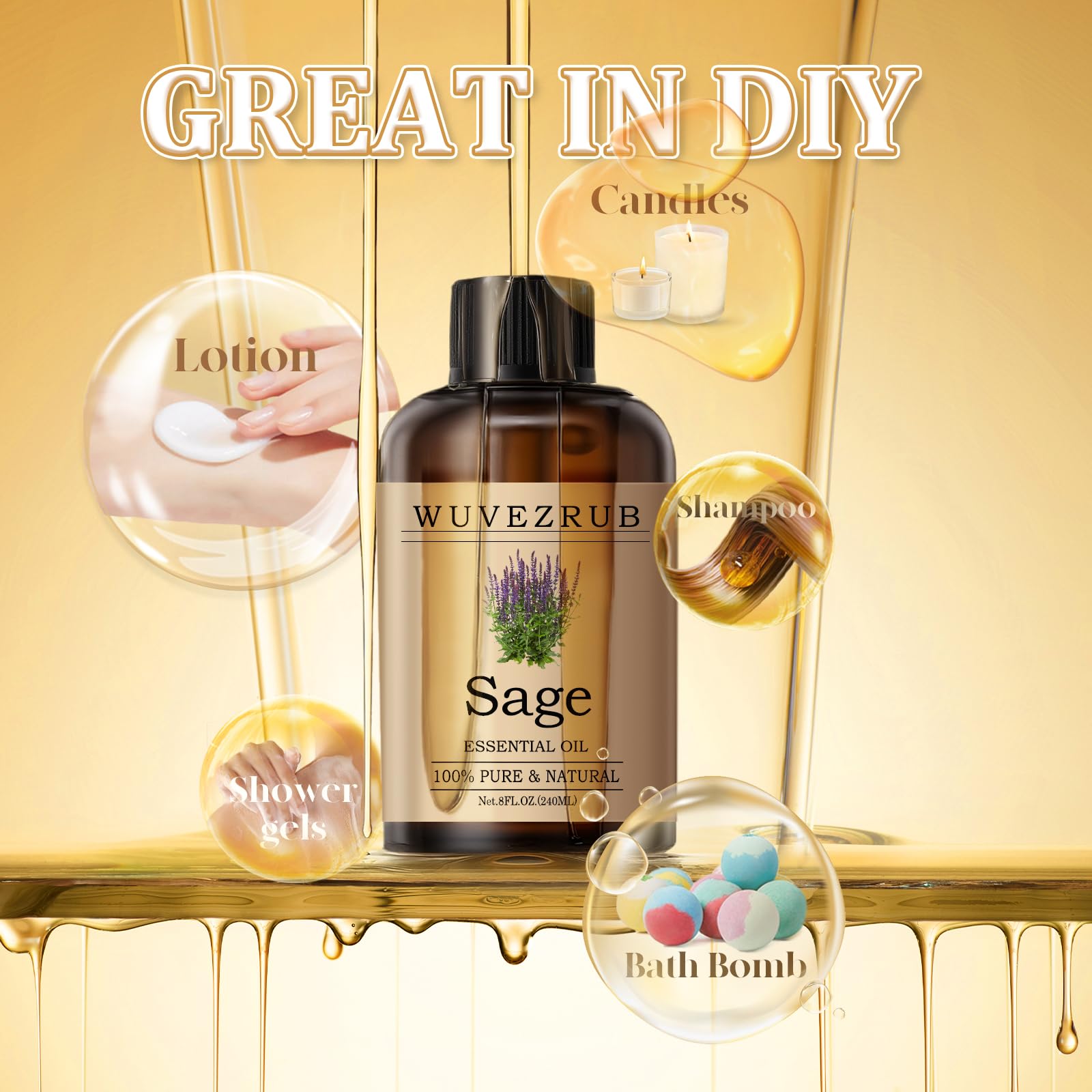 Wuvezrub Sage Essential Oil DIY fragrance blends for soaps