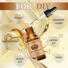 Wuvezrub sandalwood essential oil in diffuser setup for ambiance