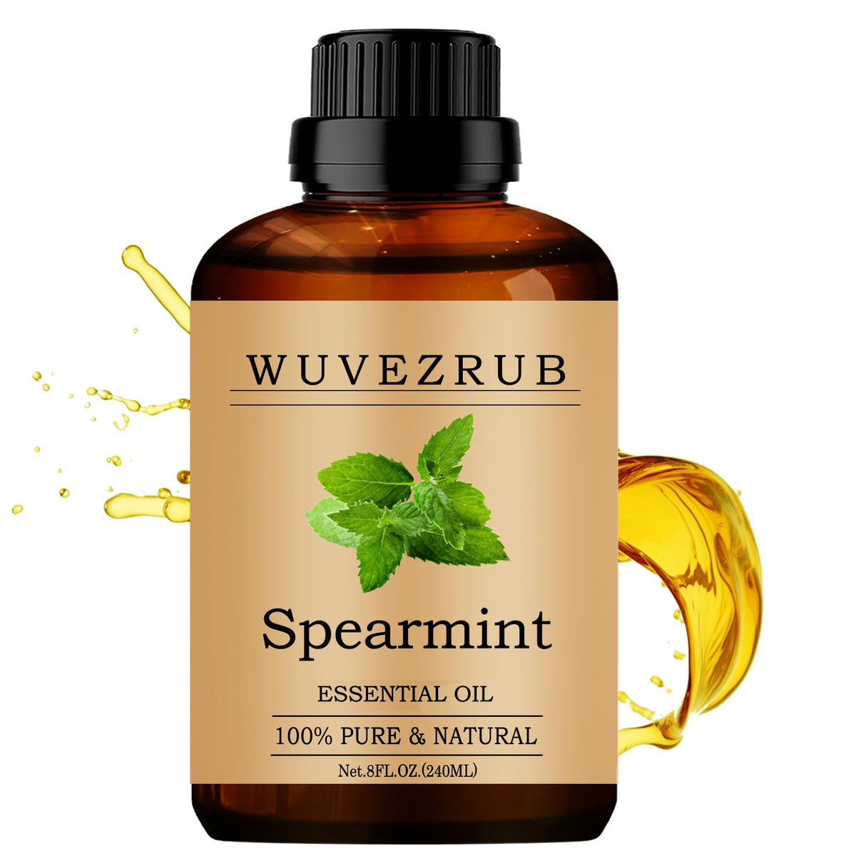 Wuvezrub Spearmint Oil bottle 240ml shown for diffusion and refreshing scent
