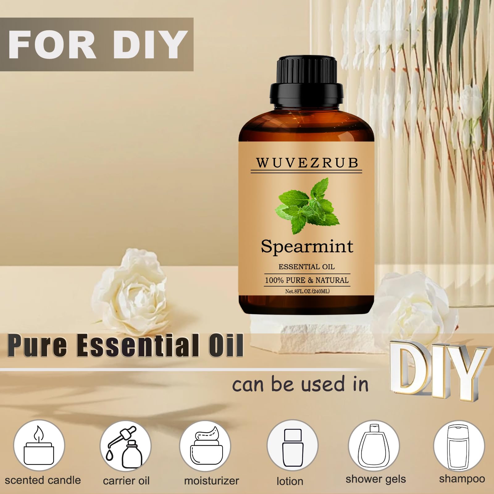 Wuvezrub Spearmint essential oil ideal for candles and soaps