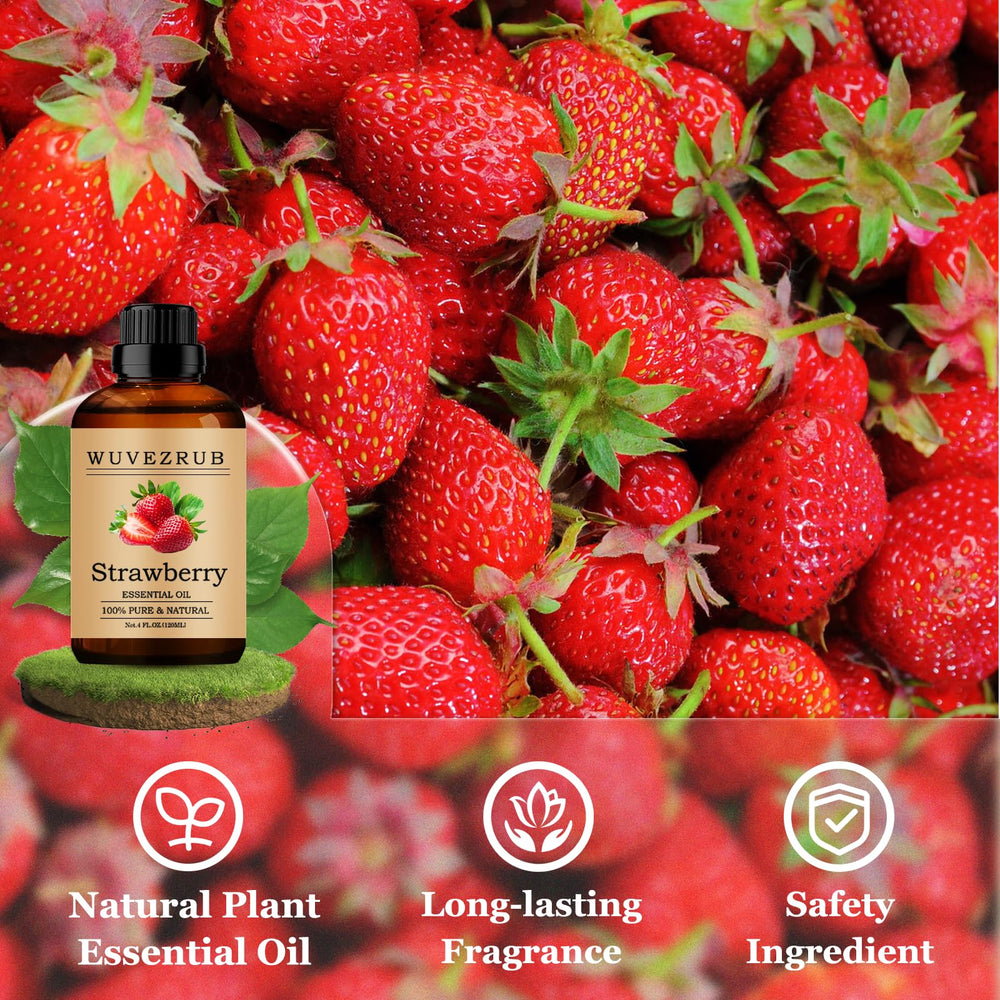 Wuvezrub Strawberry Oil candle-fragrance close-up; adds a lasting scent to DIY candles.
