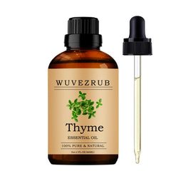 Wuvezrub Thyme essential oil bottle prepared for diffuser aromatherapy.