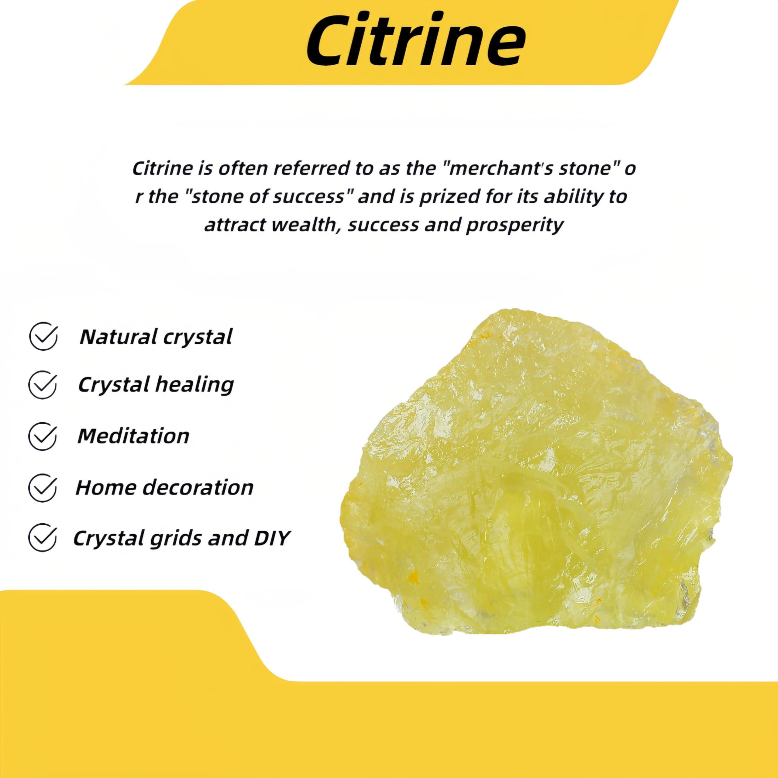 WUYOUSHI Citrine raw stones in meditation setup for focus
