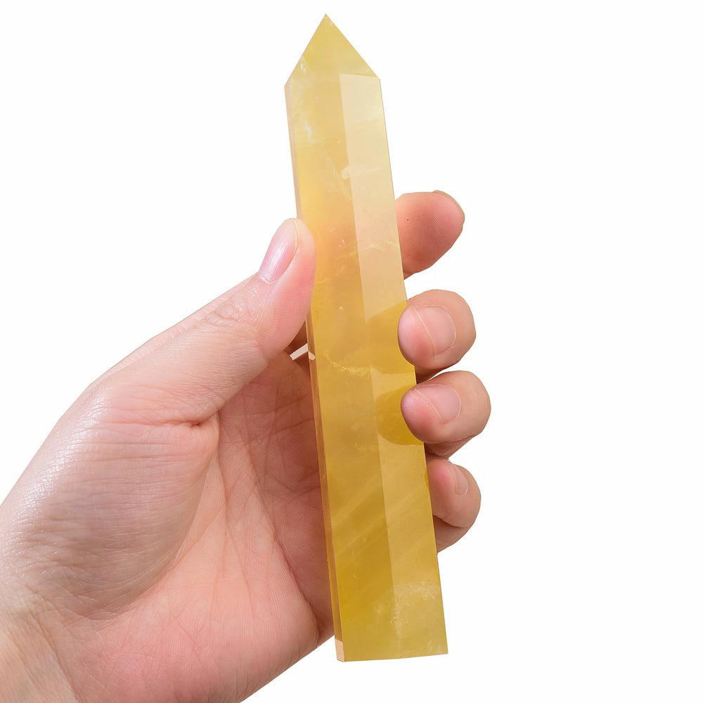 WUYOUSHI Citrine wand tower for meditation and energy focus.