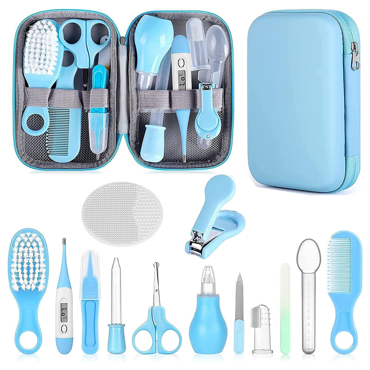 WXA baby grooming kit collection with multiple tools for easy at-home newborn grooming.