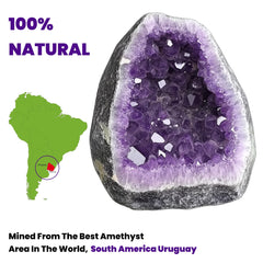 WYJHYZN amethyst geode shows purple hues to brighten spiritual decor.