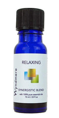 Wyndmere Naturals Relaxing Blend bottle ready to diffuse a calming atmosphere.