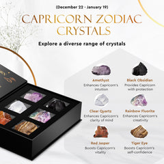 Wyspell Capricorn black obsidian crystal shown for grounding and protective energy.