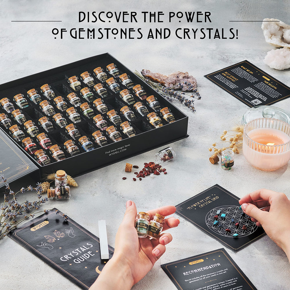 Wyspell chakra healing crystals set for mood-enhancing crafts.