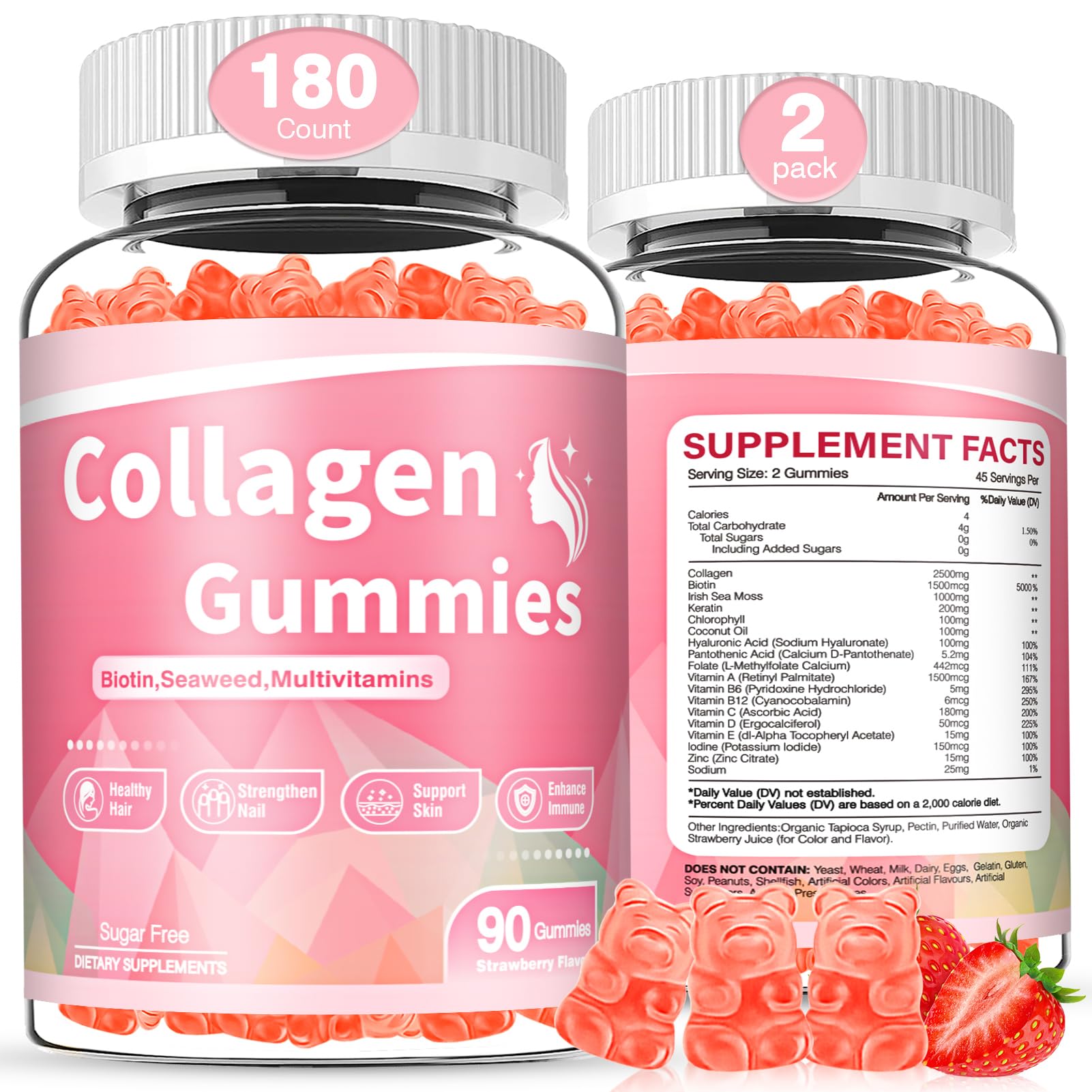 WyuuKi collagen gummies bottle shows convenient daily nutrition for skin support.