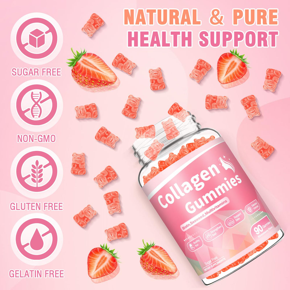 WyuuKi collagen gummies daily-use scene with a glass of water for routine.