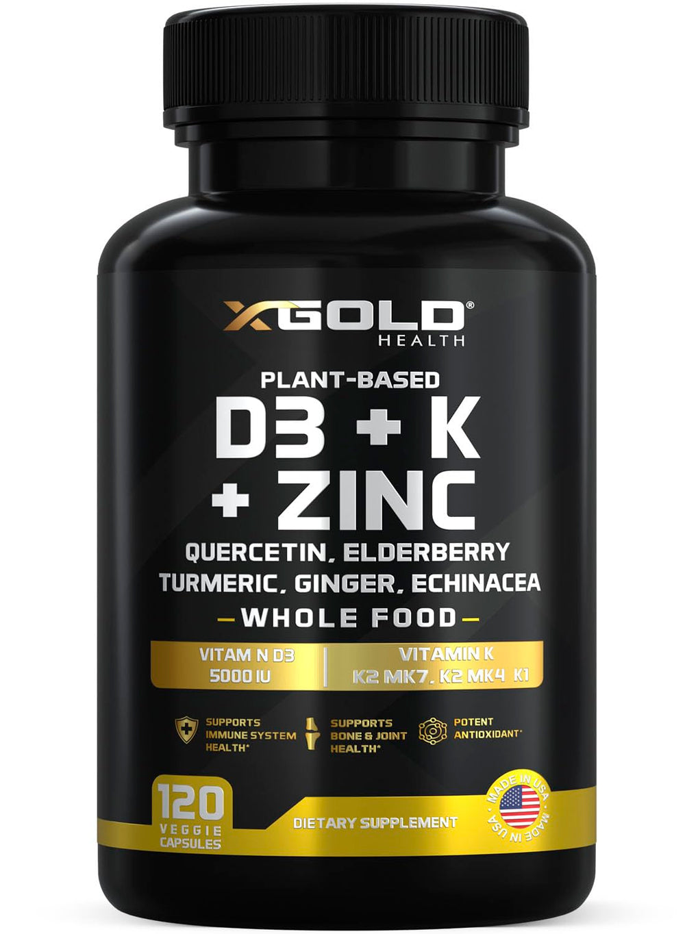 X Gold Health 8-in-1 capsules bottle front for daily wellness