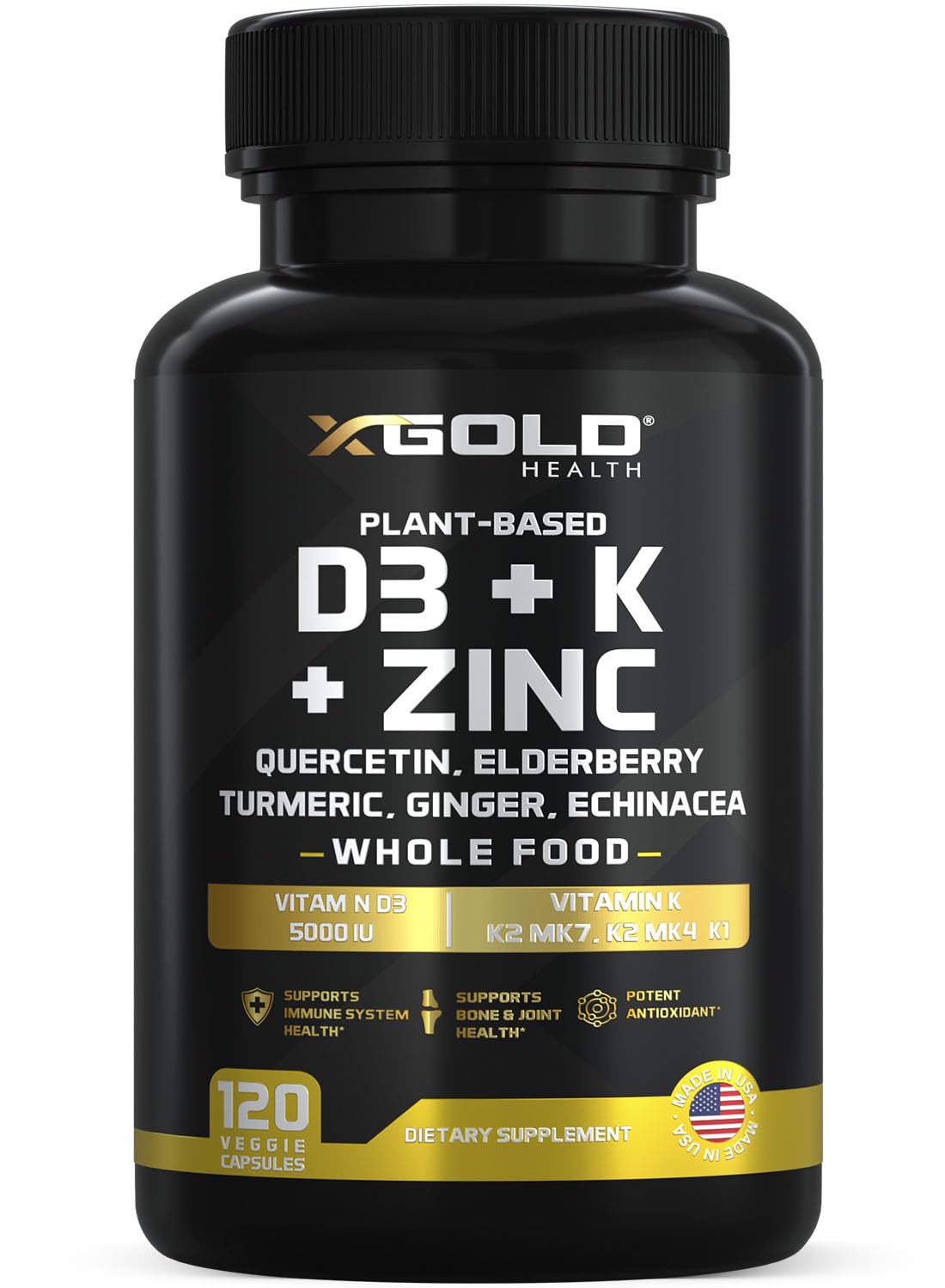 X Gold Health 8-in-1 capsules bottle front for daily wellness