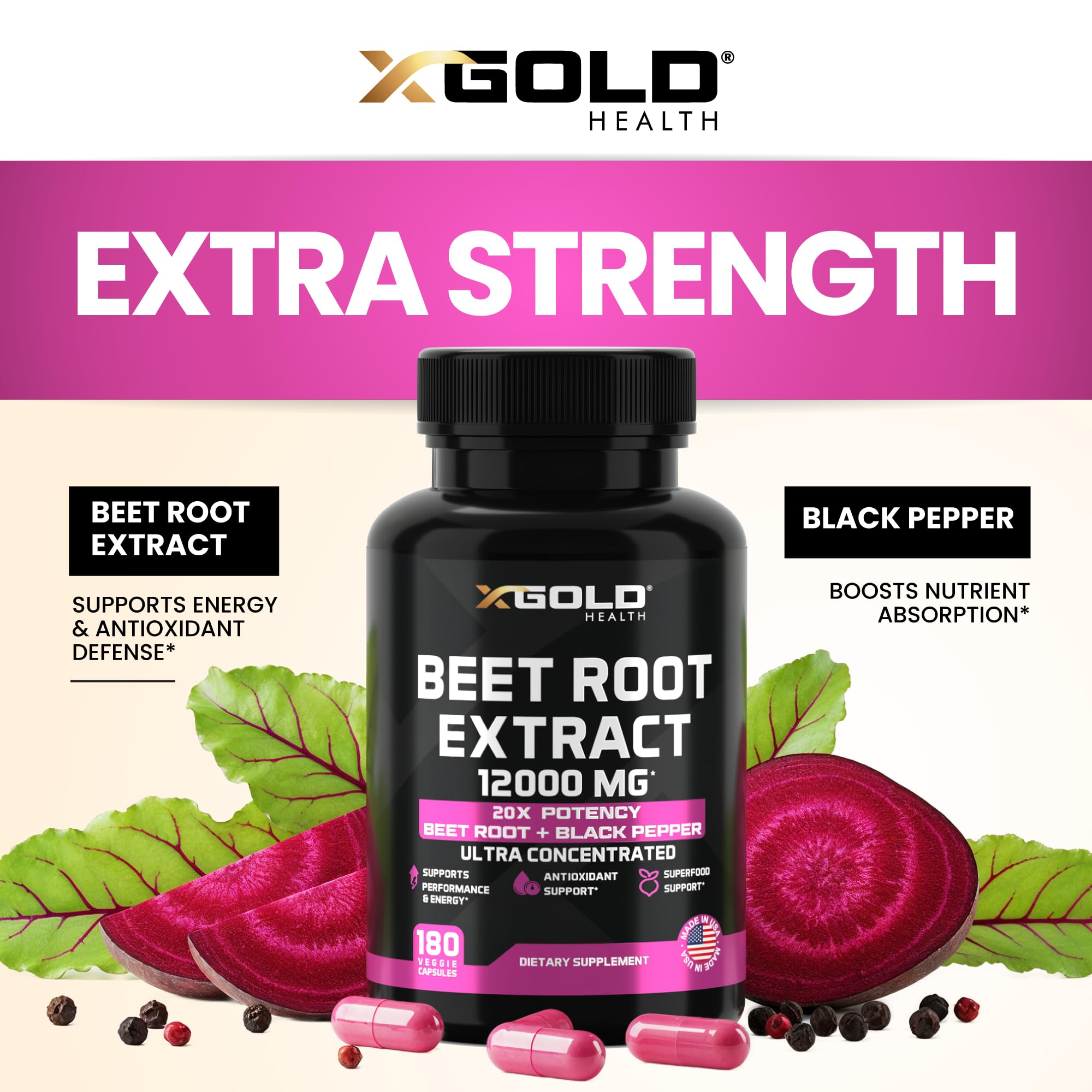 Capsules arranged for convenient daily energy and endurance support.