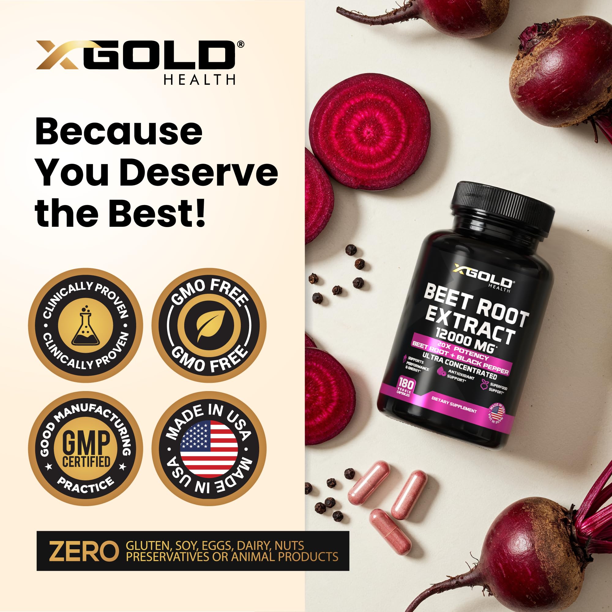 Black pepper extract bottle emphasizes absorption-boosting ingredient.