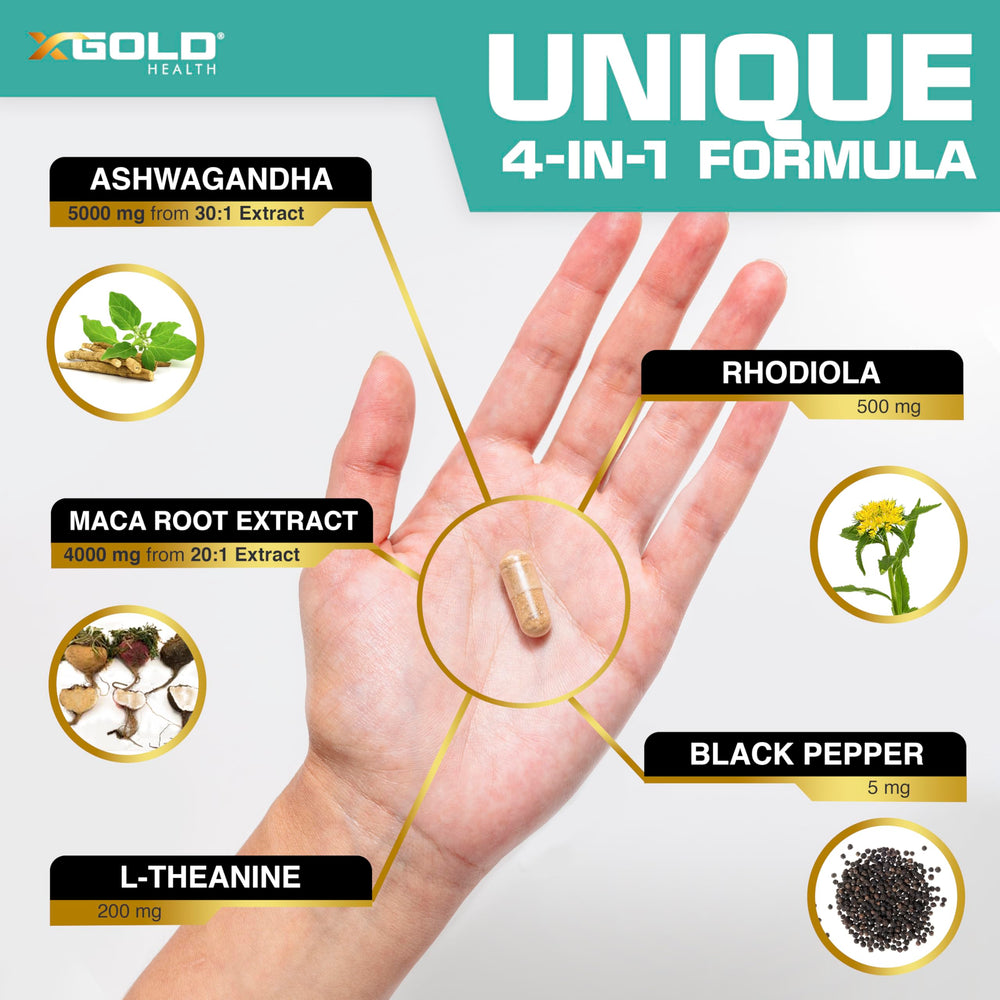 X Gold Health complete 4-in-1 formula bottle label