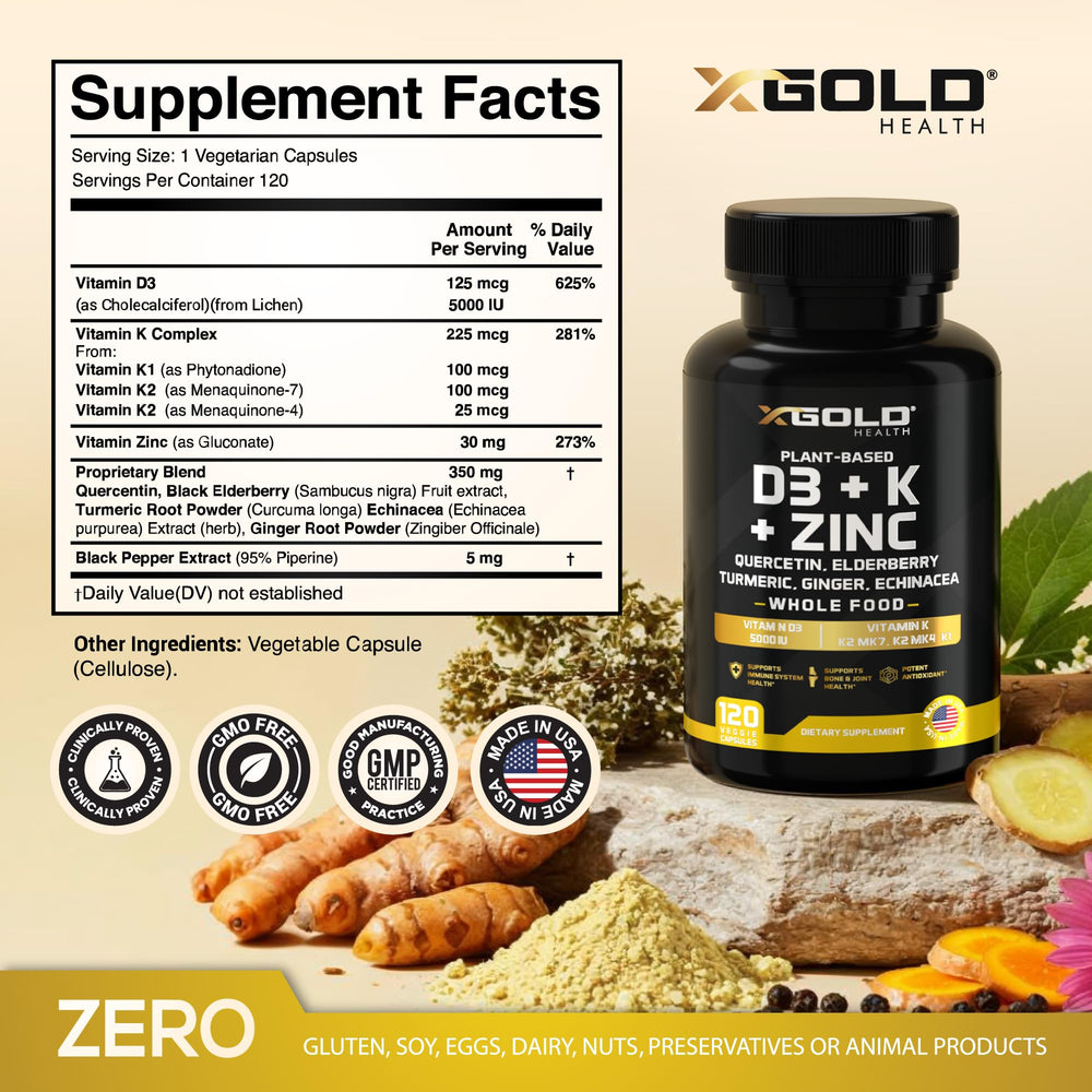 X Gold Health D3-from-lichen capsules close-up, plant-based source