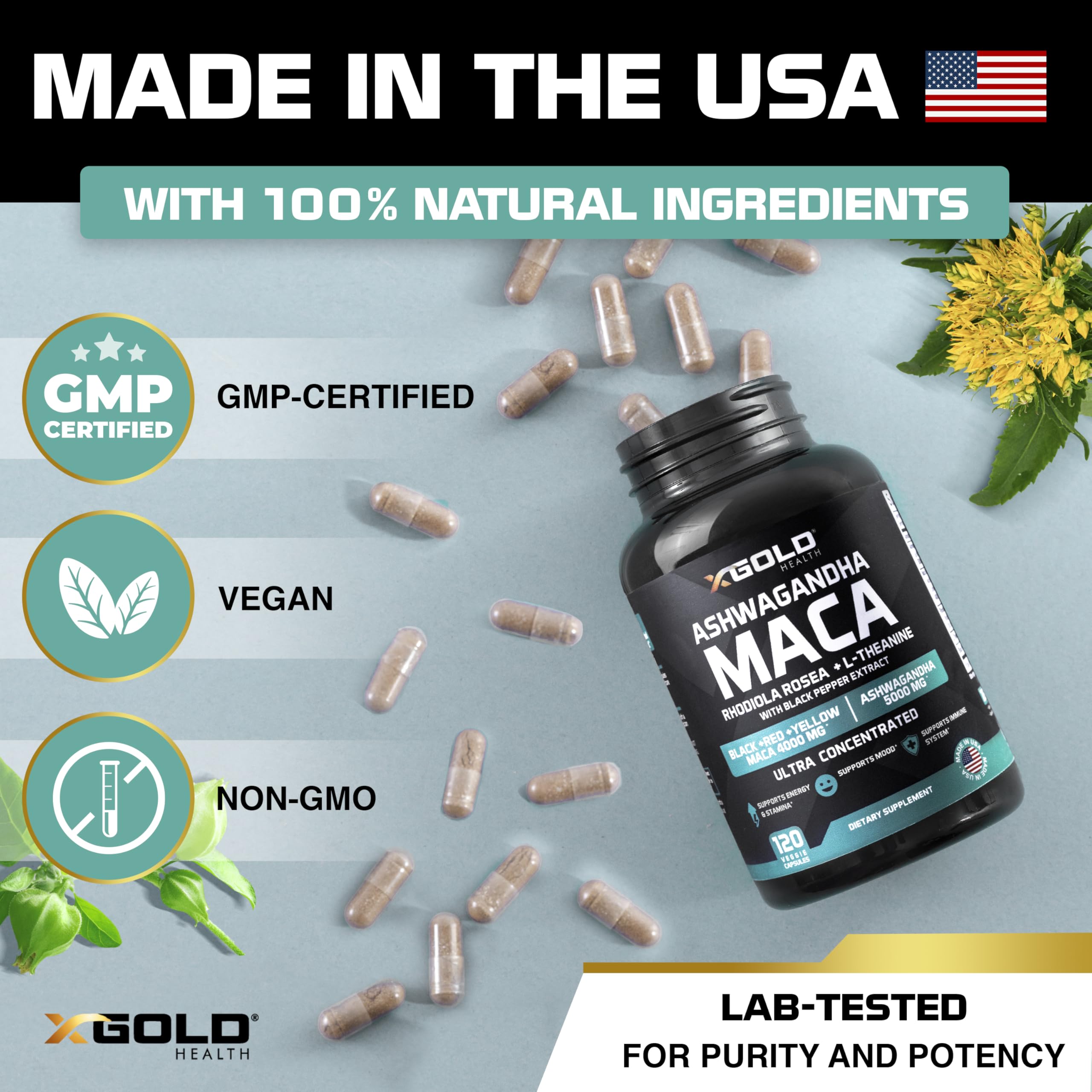 X Gold Health daily serving one capsule for energy potential