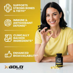 X Gold Health zinc-quercetin-elderberry capsules for daily immune support