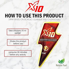 X10 ingredients close-up highlighting plant-based formulation
