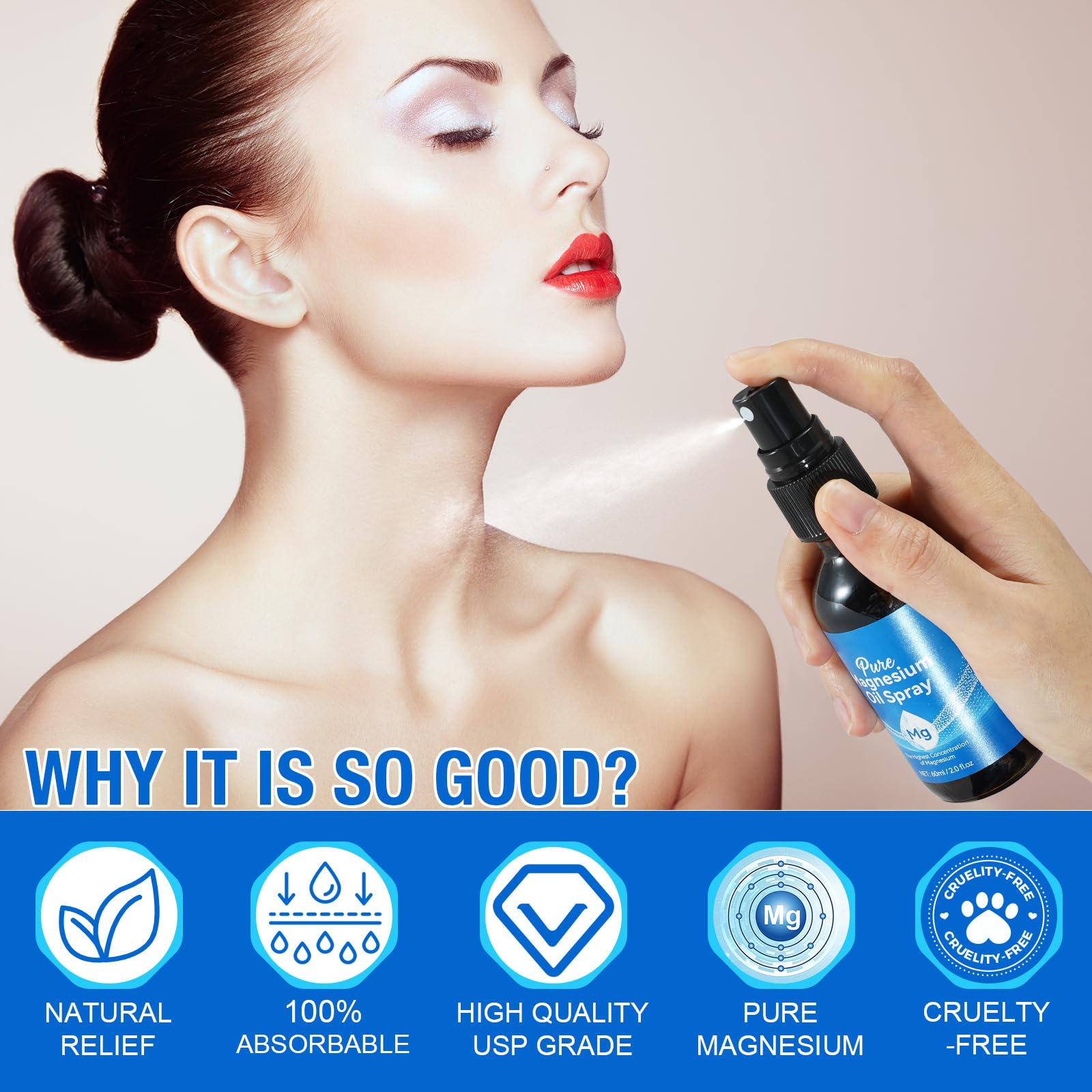 Xaarty magnesium oil on scalp supports gentle nourishment.
