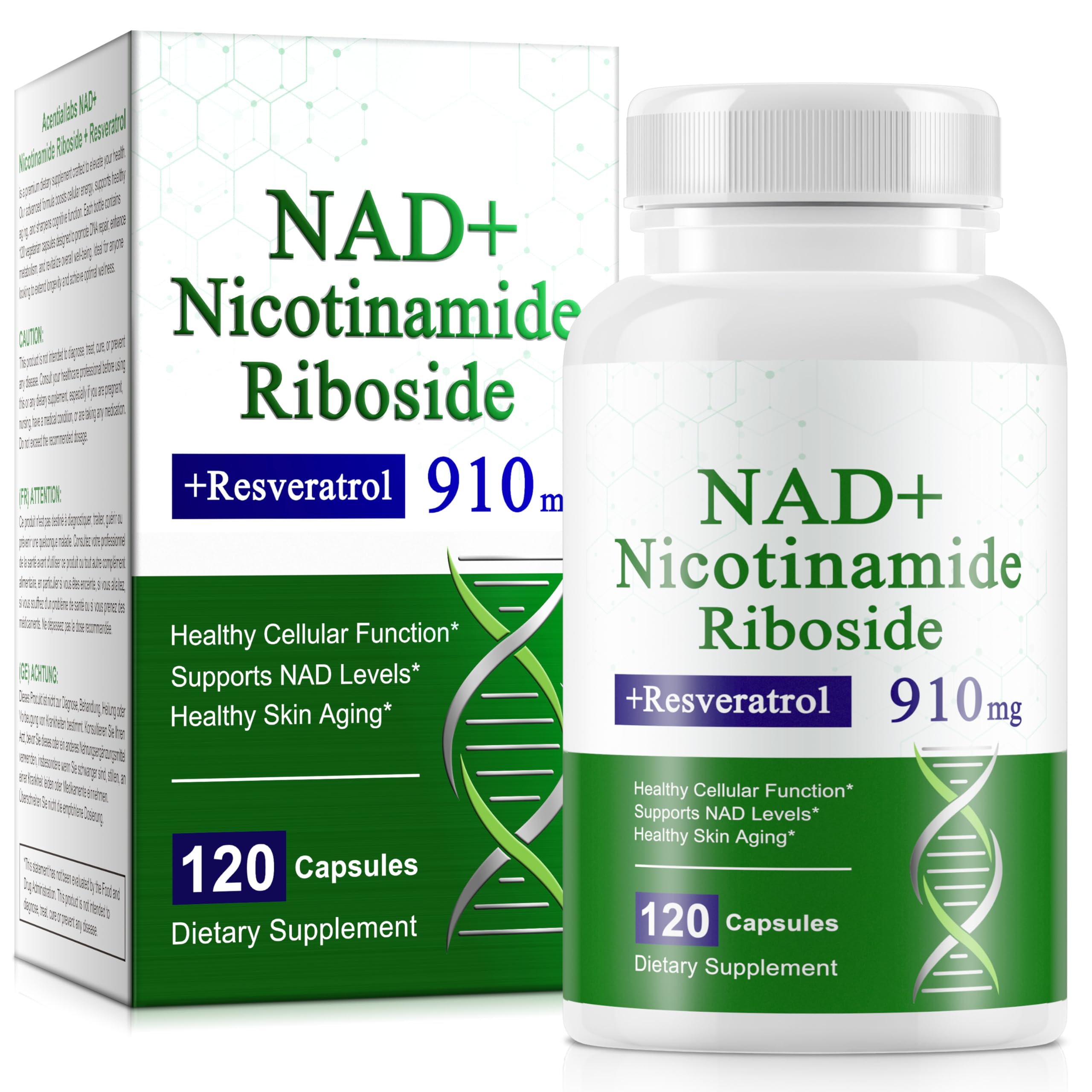 Xaarty NAD supplement bottle front highlights liposomal NAD for daily energy support.