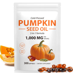 Xaarty pumpkin seed oil with saw palmetto bottle on shelf supports daily wellness.