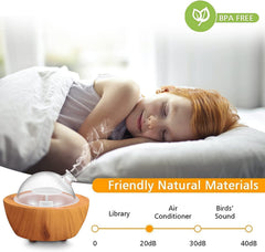 XANAPHIA ultrasonic cool mist diffuser in a bedroom with soft lighting