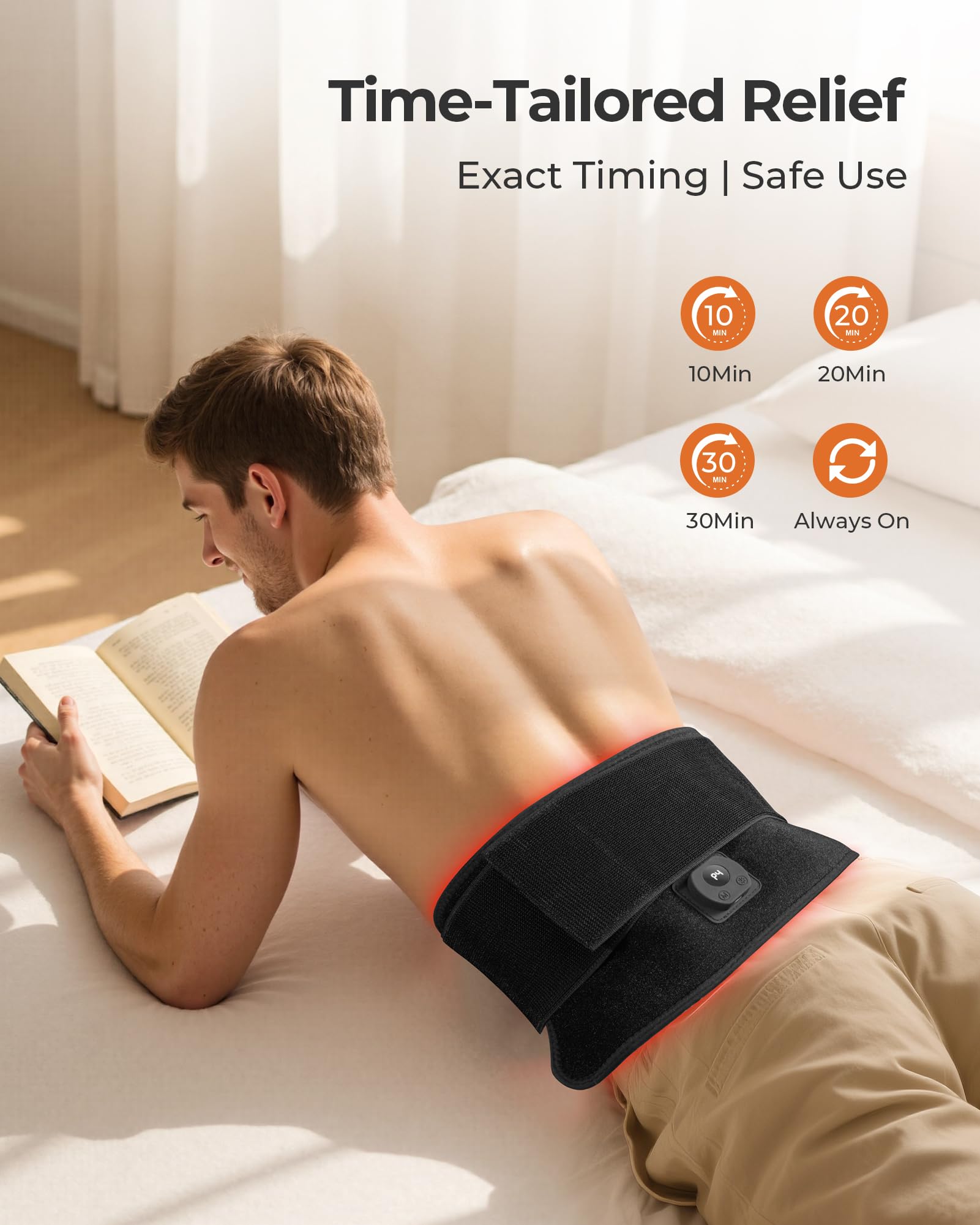XASLA red light therapy mat adjustable strap fits different body shapes.
