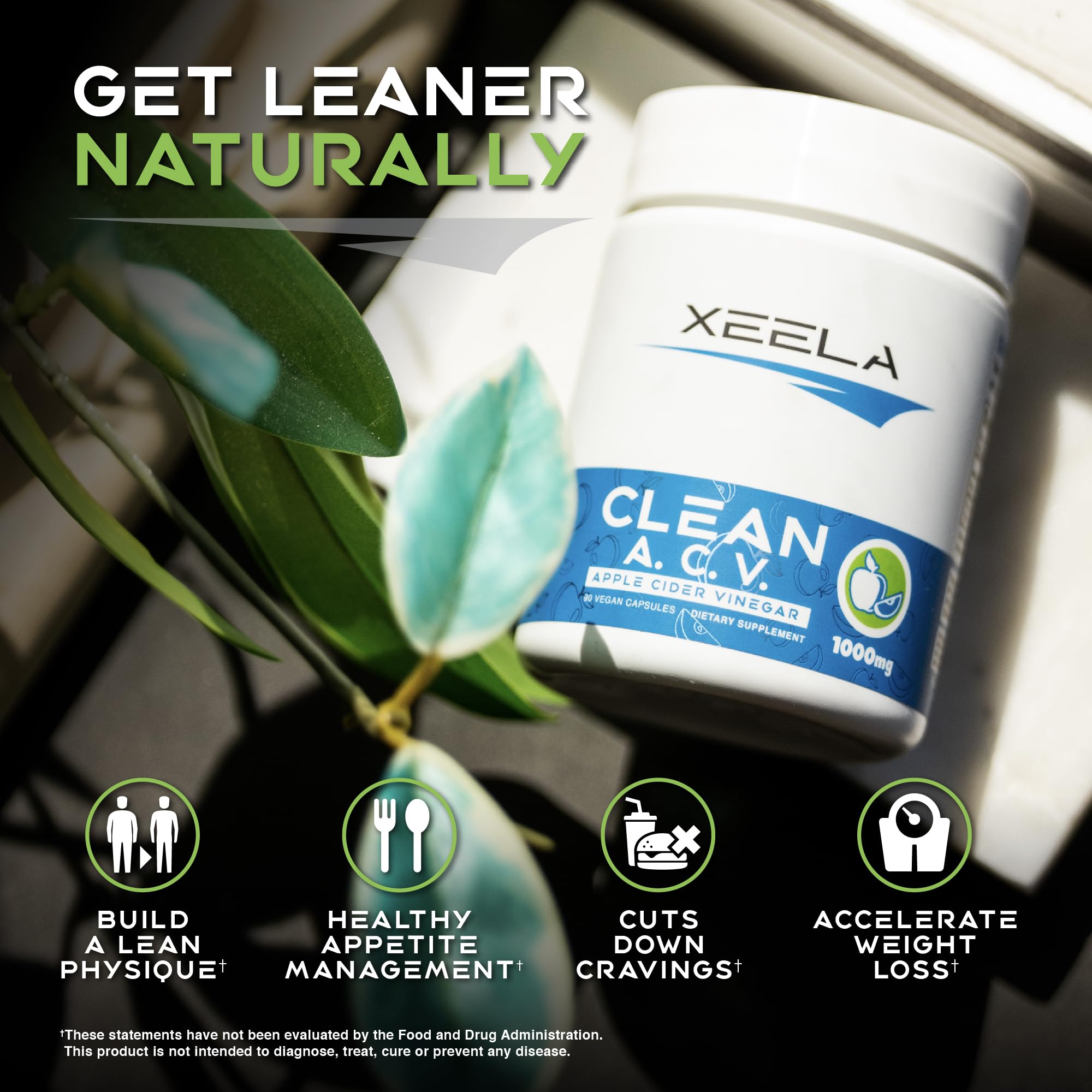 XEELA serving with a glass of water and capsules ready to take
