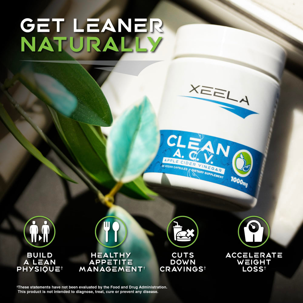 XEELA serving with a glass of water and capsules ready to take