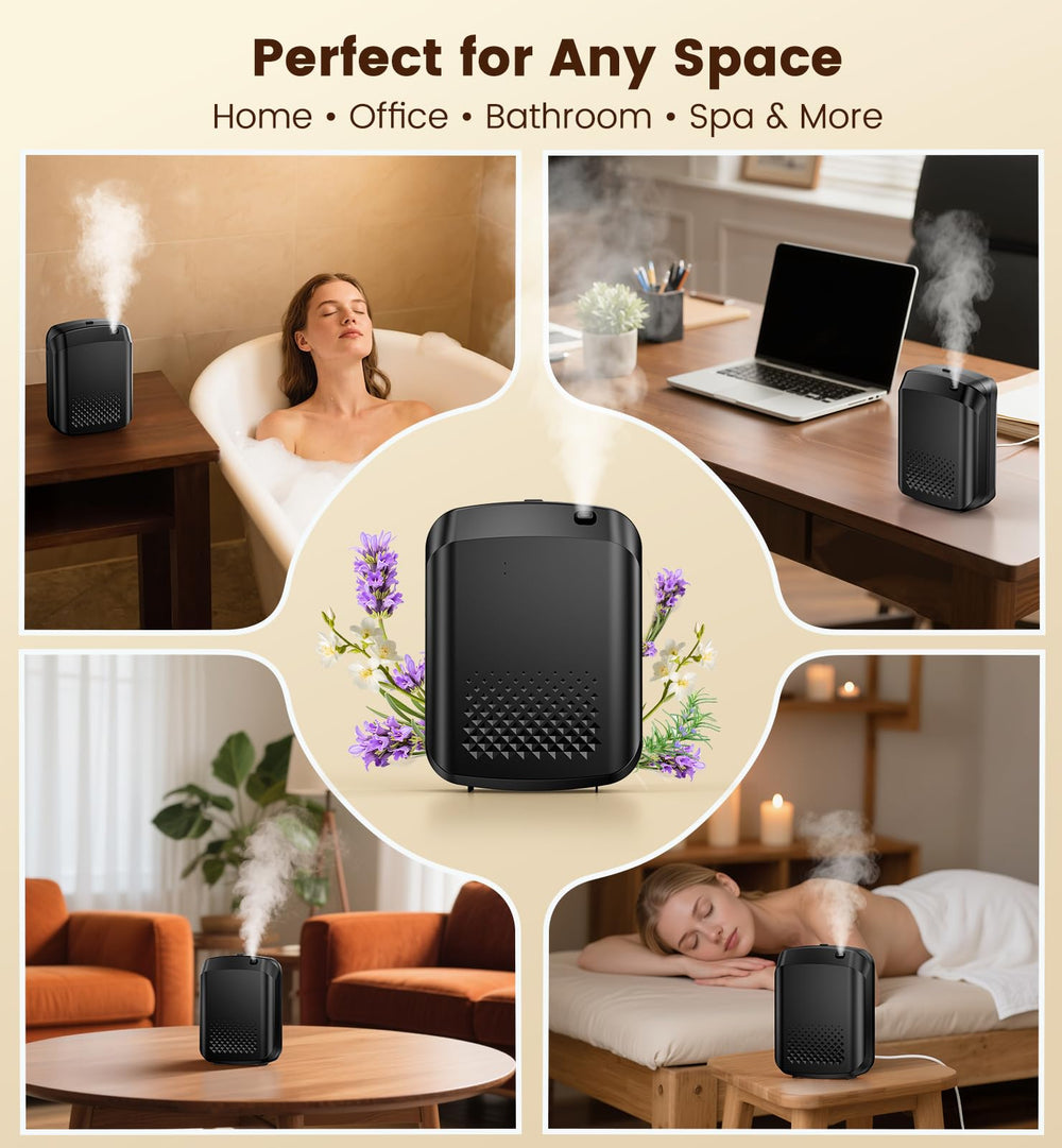 XEITIN waterless diffuser features a 400ml tank for long-lasting fragrance