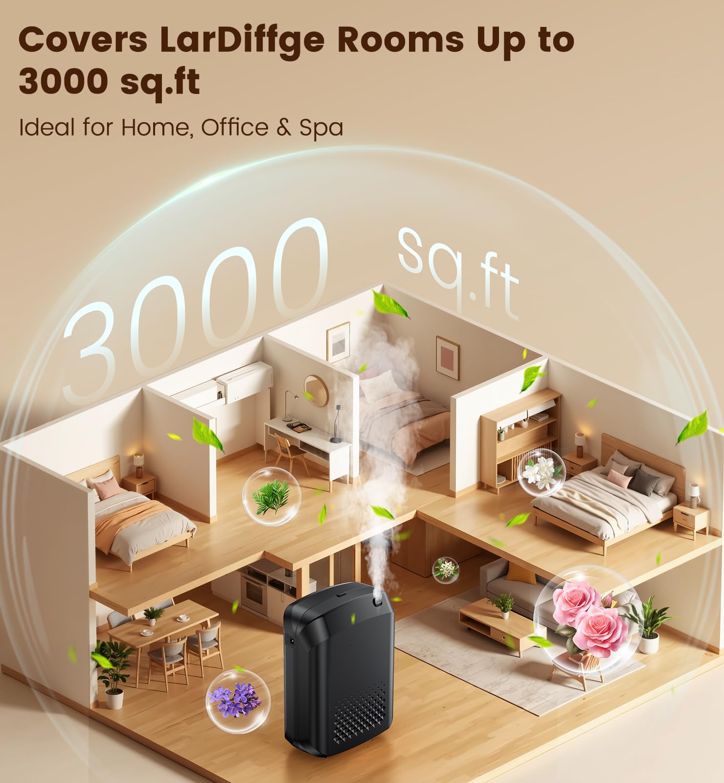 XEITIN waterless diffuser operating silently for calm spaces