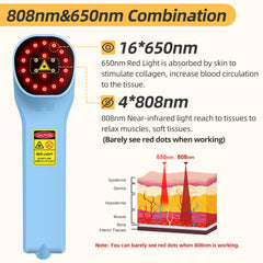 XHUIA red light device side view, slim profile for easy home use
