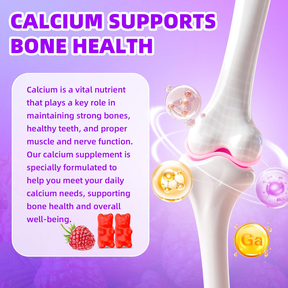 XIAAN Calcium Citrate Gummies adults taking a chew after meals