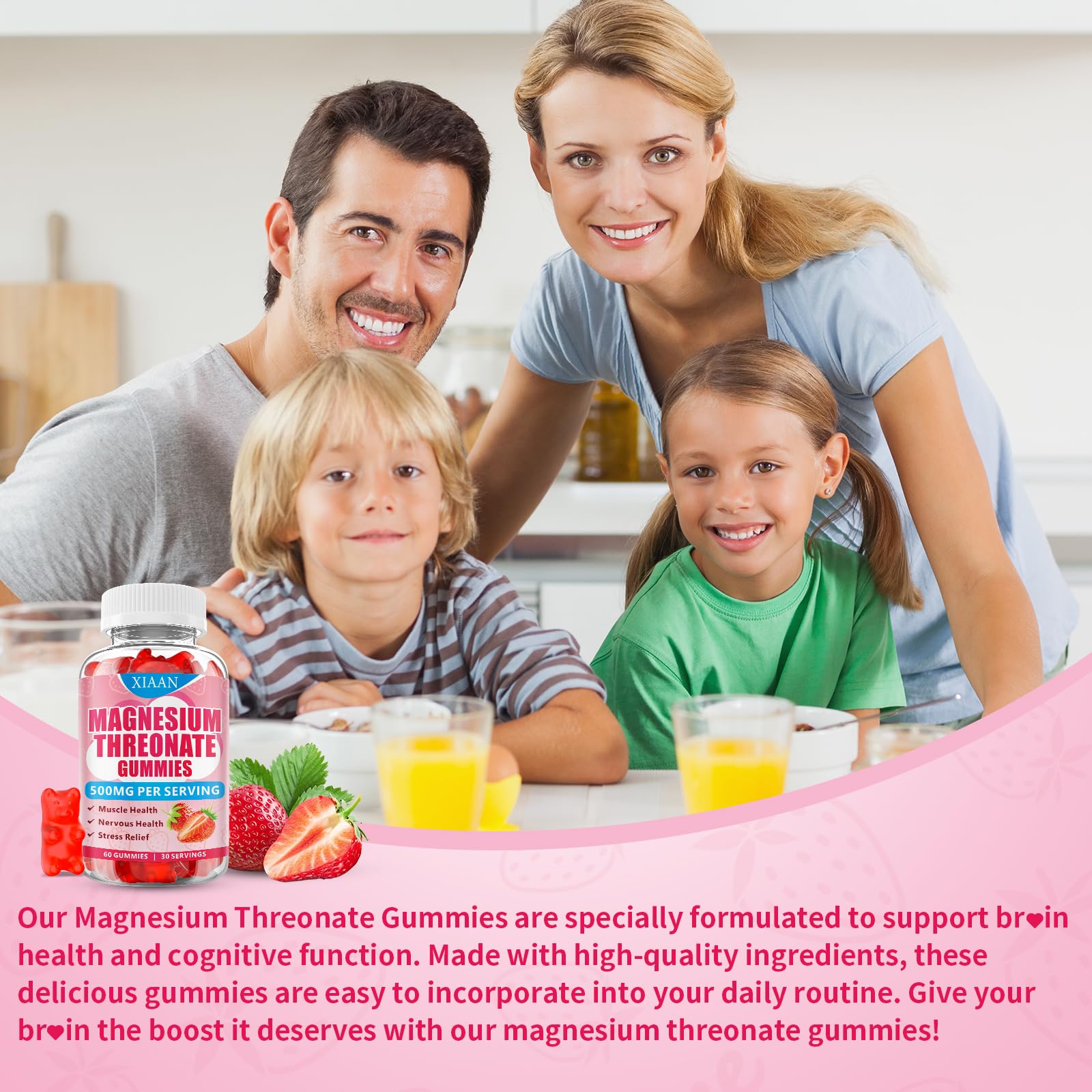 Non-GMO and gluten-free XIAAN gummies label for health-conscious shoppers.